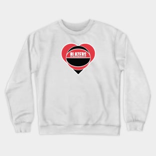 Heart Shaped Portland Trail Blazers Basketball Crewneck Sweatshirt